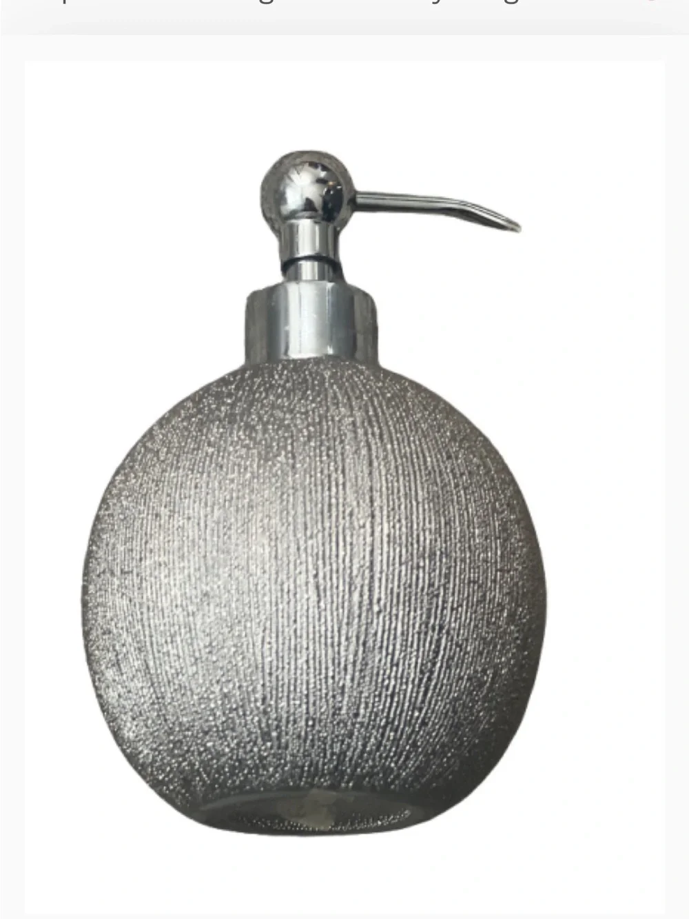 Home wear Silver Textured Round Soap/Lotion Dispenser – Glam Bathroom Decor